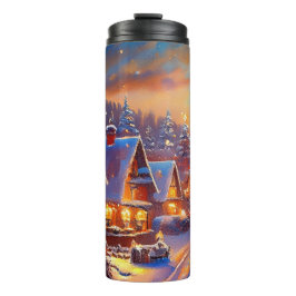 Garrafa Térmica Feriado da vila de inverno