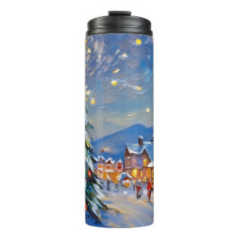 Garrafa Térmica Feriado da vila de inverno