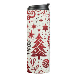 Garrafa Térmica Festive Glitter Christmas Thermal Tumbler 