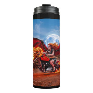 Garrafa Térmica Fiery Foxlla Vampira Motociclista Babe