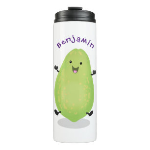 Garrafa Térmica Figura de desenho animado da pata de papaya kawaii