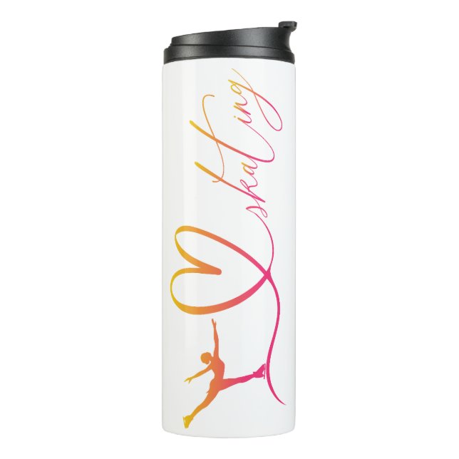 Garrafa Térmica figura patinando garotas "Eu amo patinar" (Giro à esquerda)