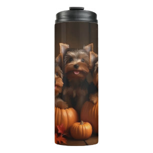 Garrafa Térmica Filhote de Yorkshire Terrier Delícia de Outono Abó