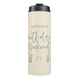 Garrafa Térmica Fim de semana floral de Watercolor 