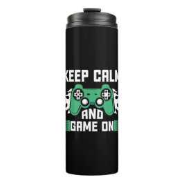 Garrafa Térmica Fique Calmo E Jogue