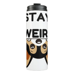 Garrafa Térmica Fique Estranho Funny Boston Terrier Cartoon Cachor
