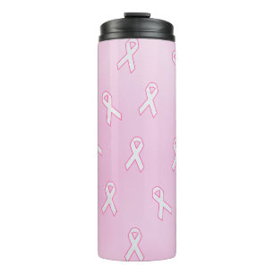 Garrafa Térmica Fitas com fundo de Rosa claro