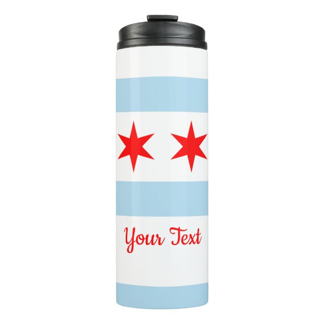 Garrafa Térmica Flag of Chicago, Illinois Thermal Tumbler (Frente)