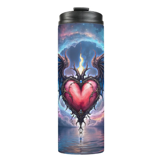 Garrafa Térmica Flamebound Heart of the Moon – Gothic Cosmic Love  (Frente)