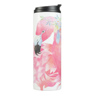 Garrafa Térmica Flamingo cor-de-rosa Tumbler térmico personalizado