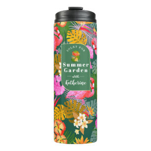 Garrafa Térmica Flamingo Garden Dark Green