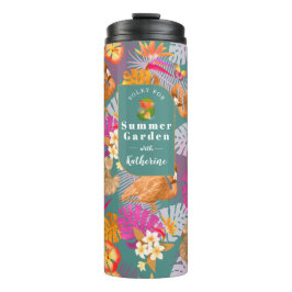 Garrafa Térmica Flamingo Garden Turquoise