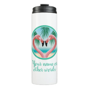 Garrafa Térmica Flamingo Love (Namorados tropical) Tumbler térmic
