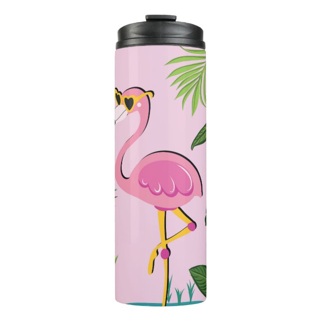 Garrafa Térmica Flamingo Palm Sai Design Tropical (Frente)