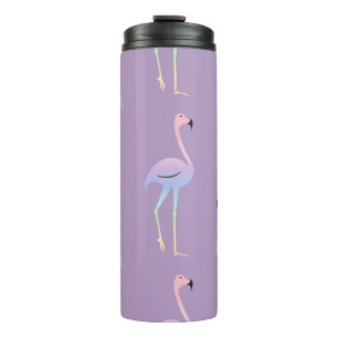 Garrafa Térmica Flamingo Rainbow: Padrão Invisível e Colorido.