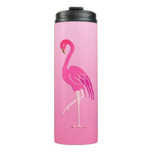 Garrafa Térmica Flamingos cor-de-rosa bonito Fúchsia e rosa pálido