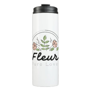 Garrafa Térmica Fleur – Logotipo Floral de Amor Puro