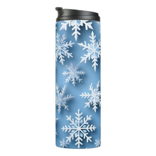 Garrafa Térmica Flocos de neve Blue Winter