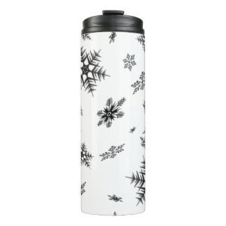 Garrafa Térmica Flocos de neve de Natal Taça Tumbler Viagem