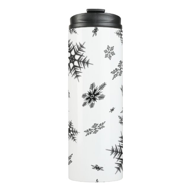 Garrafa Térmica Flocos de neve de Natal Taça Tumbler Viagem (Frente)