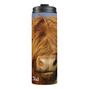 Garrafa Térmica Floffy Scottish Highland Cow - Blue Sky