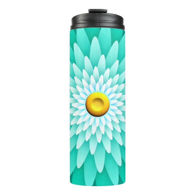Garrafa Térmica Flor Azul Mandala-68566 (Frente)