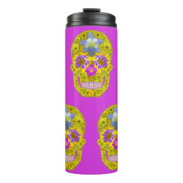 Garrafa Térmica Flor - Crânio 3