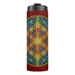 Garrafa Térmica FLOR DA VIDA - Flor fractal 1