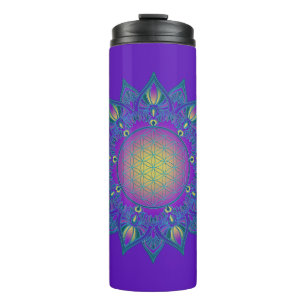 Garrafa Térmica Flor da Vida - Mandala Indiana 3