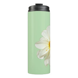 Garrafa Térmica Flor de Hortelã Macia Branca e Abelha Térmica