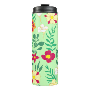 Garrafa Térmica Flor de padrão sem soldadura e decor de saída para
