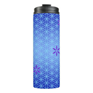 Garrafa Térmica Flor de Vida - Prenda sem soldadura - azul