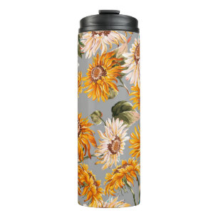 Garrafa Térmica Flor girassol primavera belo patamar sem soldadura