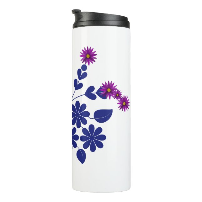Garrafa Térmica Flor Morada Fofa (Rotação à direita)