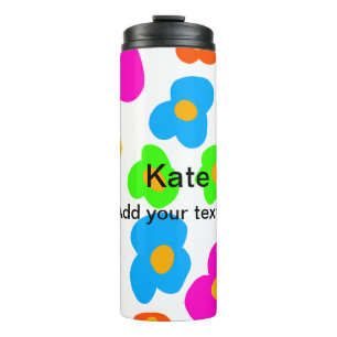 Garrafa Térmica flor orgulho amor adicionar nome texto lqbtq abst