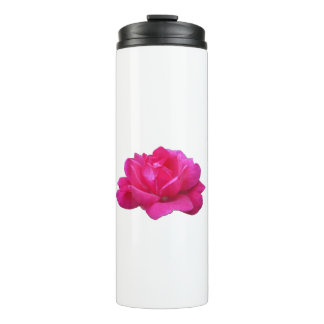 Garrafa Térmica flor rosa-rosa-solteiro adorável