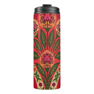 Garrafa Térmica Flor sem costura ao estilo decorativo oriental dec