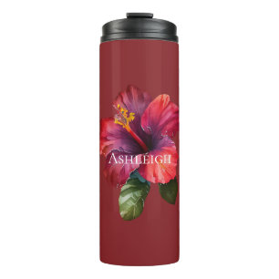 Garrafa Térmica Flor Tropical Red Hibiscus