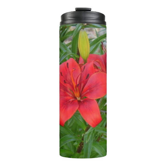 Garrafa Térmica Flor Vermelho (Frente)