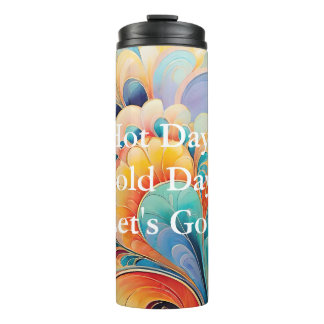 Garrafa Térmica Flora 3 Floral Pastel Tumbler Térmico