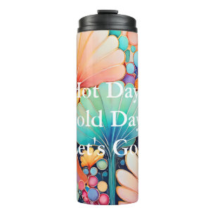 Garrafa Térmica Flora 6 Floral Pastel Tumbler Térmico