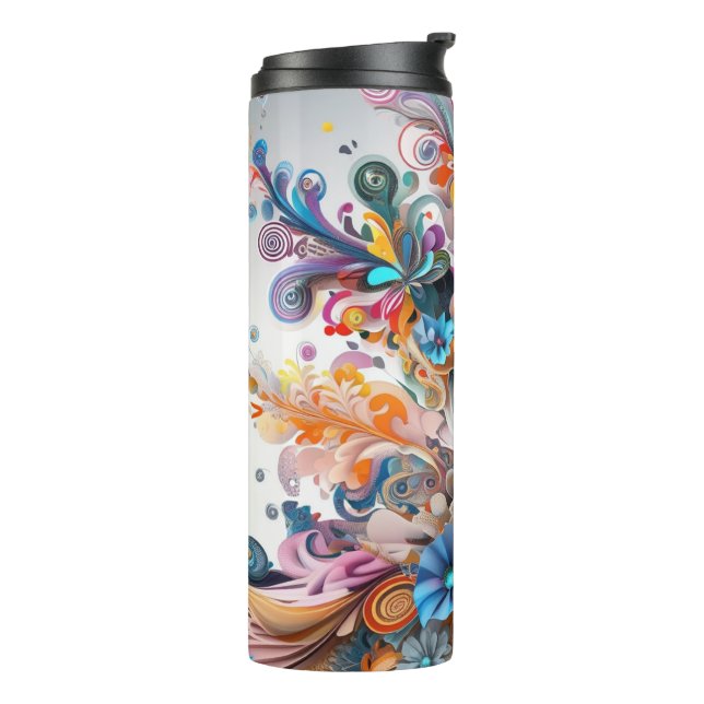 Garrafa Térmica Floral (Giro à esquerda)