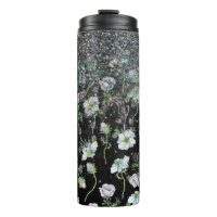 *~* Floral Anemone Silver Glitter Girly