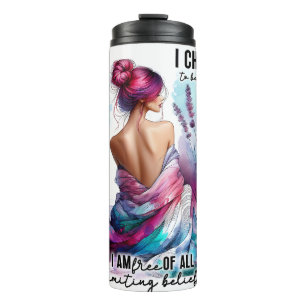 Garrafa Térmica Floral de Mulher Empoderada Cotações Inspiracion