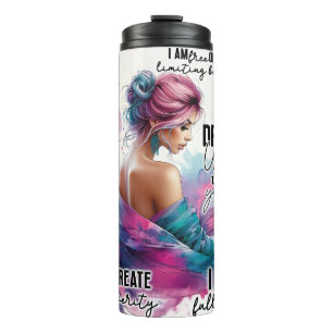Garrafa Térmica Floral de Mulher Empoderada Cotações Inspiracion