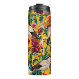 GARRAFA TÉRMICA FLORAL E AVES XVIII