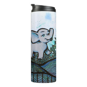 Garrafa Térmica Floral Elephant Art