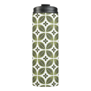 Garrafa Térmica Floral escandinavo: Design de Vintage sem costura.