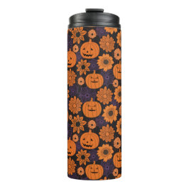 Garrafa Térmica Floral Halloween
