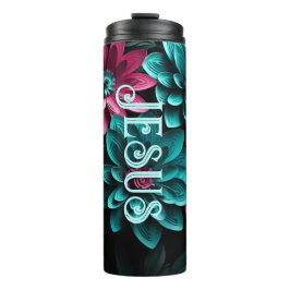 Garrafa Térmica Floral Jesus Thermal Tumbler